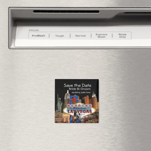 Sparen de Datum Las Vegas Wedding Magnet (Insitu (Vaatwasser))