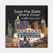 Sparen de Datum Las Vegas Wedding Magnet (Voorkant)
