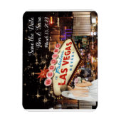 Sparen de Datum Las Vegas Wedding Magnet Magneet (Verticaal)