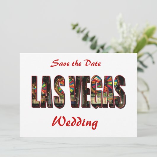 Sparen de Datum Las Vegas Wedding Save The Date (Staand voorkant)
