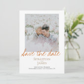 Sparen de Datum LGBTQ Rainbow Persoonlijke Foto Save The Date (Staand voorkant)