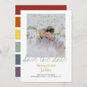 Sparen de Datum LGBTQ Rainbow Persoonlijke Foto Save The Date (Voorkant / Achterkant)