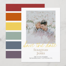 Sparen de Datum LGBTQ Rainbow Persoonlijke Foto Save The Date