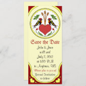 Sparen de Datum, licht - de Lange Tevreden Hex van Save The Date (Voorkant / Achterkant)