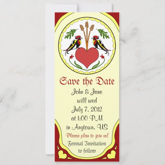 Sparen de Datum, licht - de Lange Tevreden Hex van Save The Date (Voorkant)