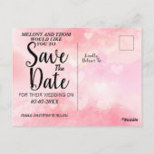 Sparen de Datum Liefde en het Hart Briefkaart (Achterkant)