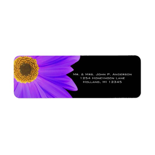 Sparen de Datum Limoen Gerber Daisy Etiket (Voorkant)