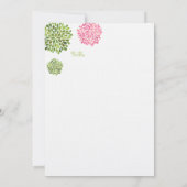 Sparen de Datum Linen Roze & Groene Bloemen Save The Date (Achterkant)