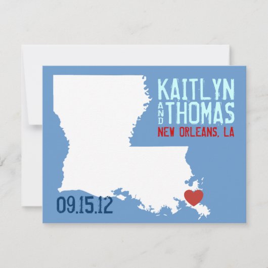 Sparen de Datum -  - Louisiana Save The Date (Voorkant)