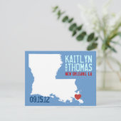 Sparen de Datum -  - Louisiana Save The Date (Staand voorkant)