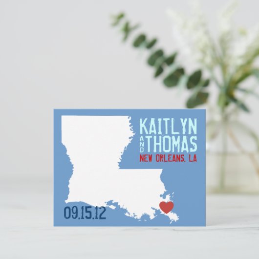 Sparen de Datum - - Louisiana Save The Date (Staand voorkant)