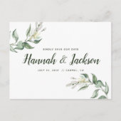 Sparen de Datum *Lovely Greenery* Briefkaart (Voorkant)