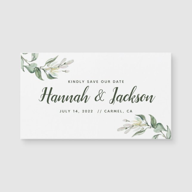 Sparen de Datum *Lovely Greenery* Magnet (Voorkant)