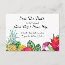 Sparen de Datum Luau Rustic Aloha Tropische Lichte