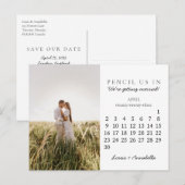 Sparen de Datum Maandelijkse Kalender April 2023 Briefkaart (Voorkant / Achterkant)