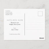 Sparen de Datum Maart 2020 Roze Hart van de Kalend Briefkaart (Achterkant)