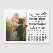 Sparen de Datum Maart 2023 Magnet van de Kalender (Voorkant)