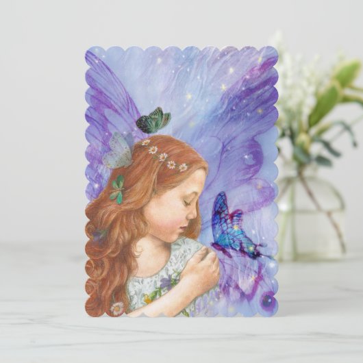 Sparen de Datum Magische Stardust Fairy Save The Date (Staand voorkant)