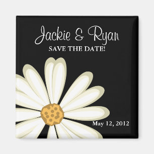 Sparen de Datum Magnet Daisy Weddenschap Witte Zwa