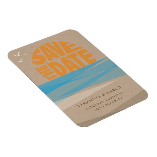 Sparen de Datum Magnet, de Beach Weddenschap Magneet (Rechterzijde)