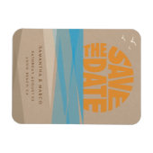 Sparen de Datum Magnet, de Beach Weddenschap Magneet (Horizontaal)