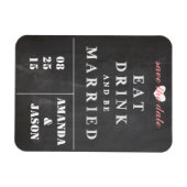 Sparen de Datum Magnet - Eet drink getrouwd zijn Magneet (Horizontaal)