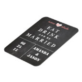 Sparen de Datum Magnet - Eet drink getrouwd zijn Magneet (Linkerzijde)