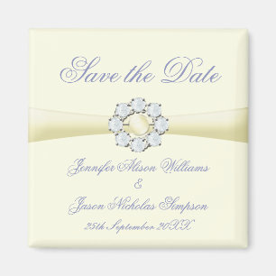 Sparen de Datum Magnet Ivory met Pearl & Diamond