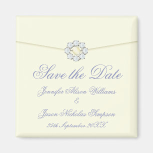 Sparen de Datum Magnet Ivory met Pearl & Diamond