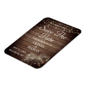 Sparen de Datum Magnet Rustic Mason Jar Lichten Magneet (Linkerzijde)