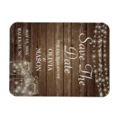 Sparen de Datum Magnet Rustic Mason Jar Lichten Magneet (Horizontaal)