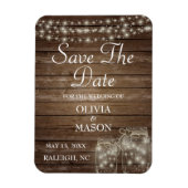 Sparen de Datum Magnet Rustic Mason Jar Lichten Magneet (Verticaal)