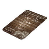 Sparen de Datum Magnet Rustic Mason Jar Lichten Magneet (Linkerzijde)