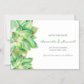 Sparen de Datum Magnet, Succulent Magnetische Uitnodiging (Voorkant)