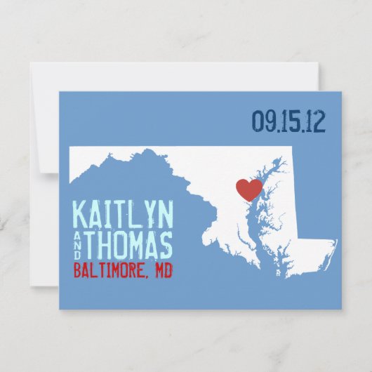 Sparen de Datum - - Maryland / D.C. Save The Date (Voorkant)