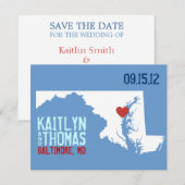 Sparen de Datum - - Maryland / D.C. Save The Date (Voorkant / Achterkant)