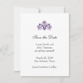 Sparen de Datum met Baroque Motif Kaart (Voorkant)