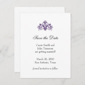 Sparen de Datum met Baroque Motif Kaart (Voorkant / Achterkant)