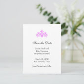 Sparen de Datum met Baroque Motif Save The Date (Staand voorkant)