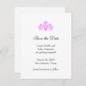 Sparen de Datum met Baroque Motif Save The Date (Voorkant / Achterkant)