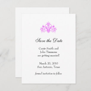 Sparen de Datum met Baroque Motif Save The Date