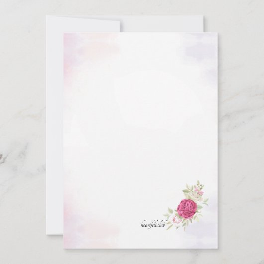 Sparen de Datum met de Aankondiging van Rozen (Achterkant)