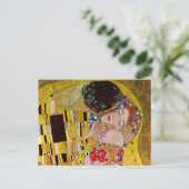 Sparen de Datum met de Kus door Gustav Klimt Aankondigingskaart (Staand voorkant)