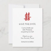 Sparen de Datum met Dubbel Geluk Save The Date (Voorkant)
