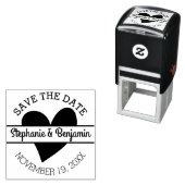 Sparen de Datum met Hart en Eerste Namen Zelfinktende Stempel (In situ)