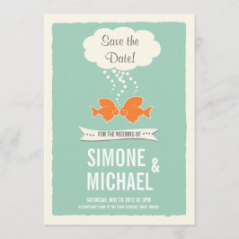 Sparen de Datum met het zoenen Vis Save The Date