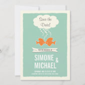 Sparen de Datum met het zoenen Vis Save The Date (Voorkant)