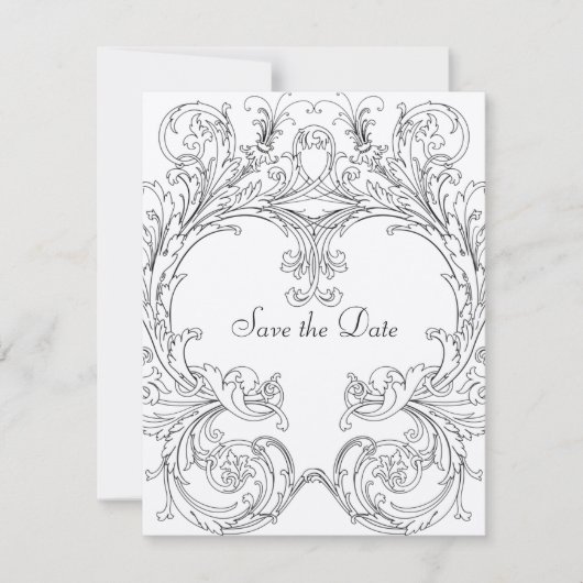 Sparen de Datum met Ondoorzichtig Lijst Save The Date (Voorkant)