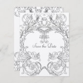 Sparen de Datum met Ondoorzichtig Lijst Save The Date (Voorkant / Achterkant)