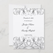 Sparen de Datum met Ondoorzichtig Lijst Save The Date (Achterkant)